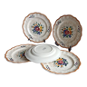 5 flat earthenware plates from Longchamp - Mistral