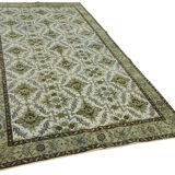 Handmade contemporary anatolian 1970s 163 cm x 306 cm green carpet