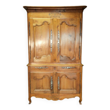 Buffet Two Bodies in Cherry Wood, Perche Region, 19th Century