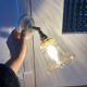 Wall light with vintage tulip