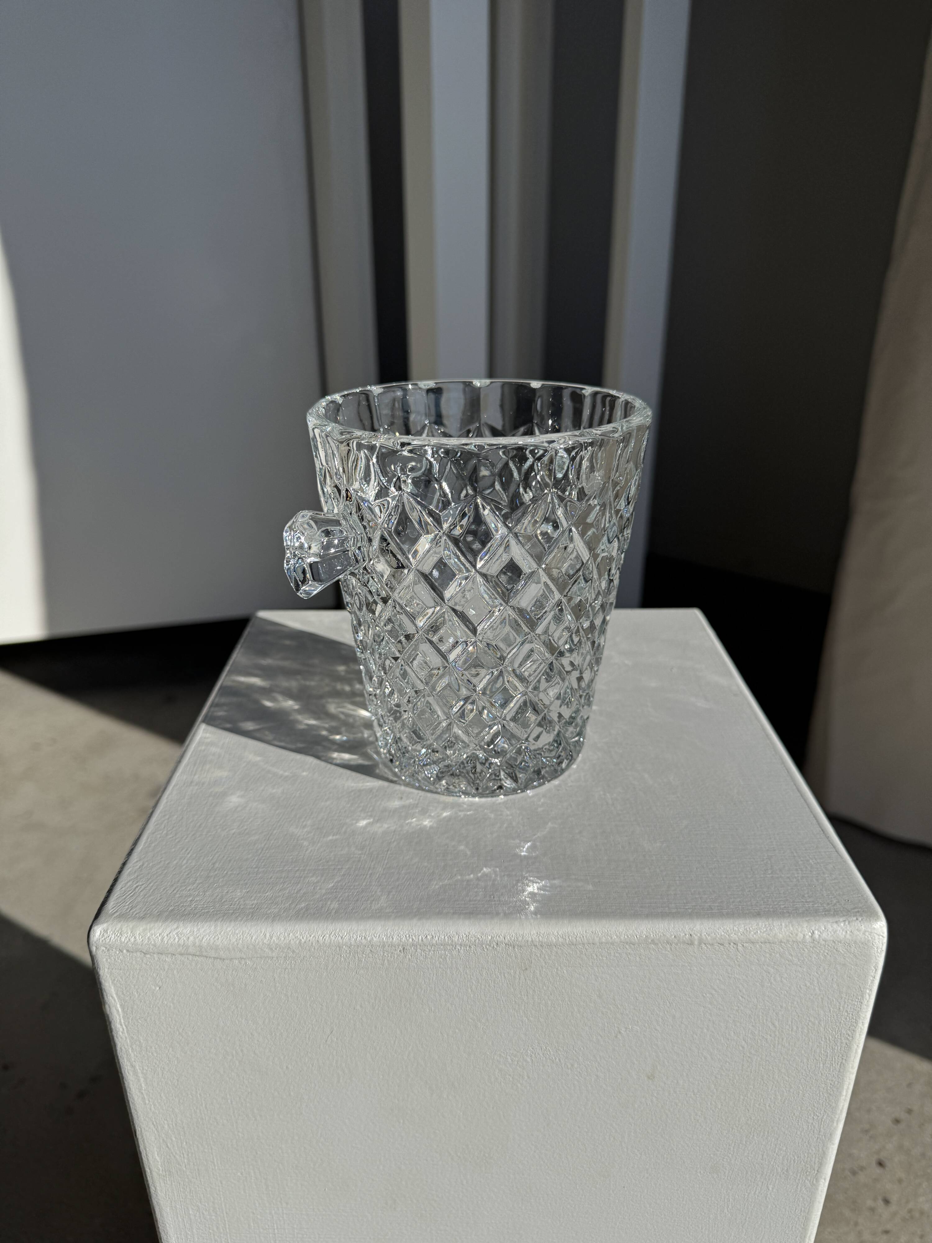 Classic vintage glass ice bucket H14 D12