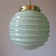 Suspension globe en opaline vert pale et doré
