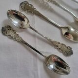 Box of 6 Small Spoons and Sugar Tongs Bergna Bros. Sunderland