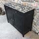 Old black buffet wood tray patina