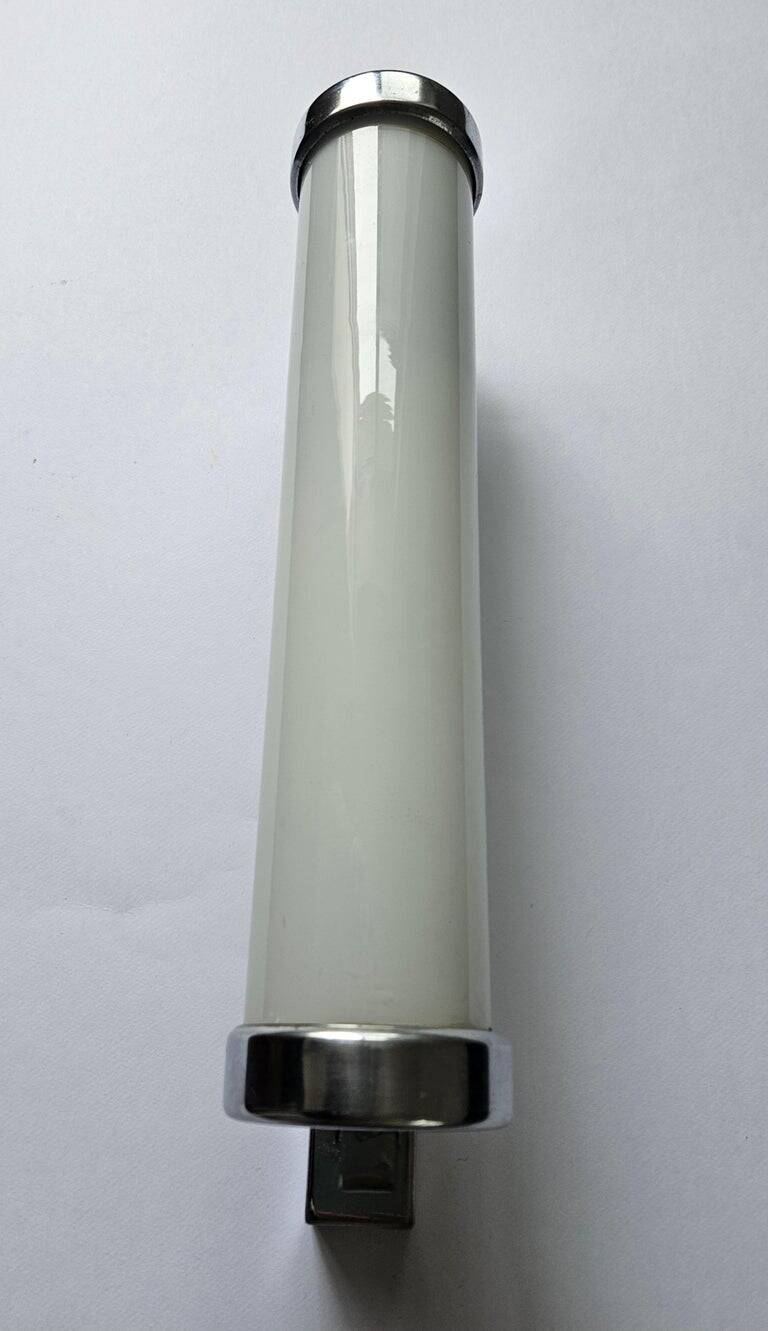 Rare chrome design Bauhaus, Art Deco, functionalism wall lamp, 1930s