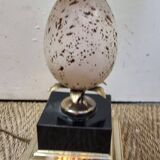 travertine ostrich egg lamp Delmas, 1960