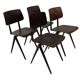 Lot de 4 chaises d’école vintage Galvanitas S16 Pays-Bas