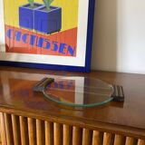 Plateau en verre art déco, France années 1930