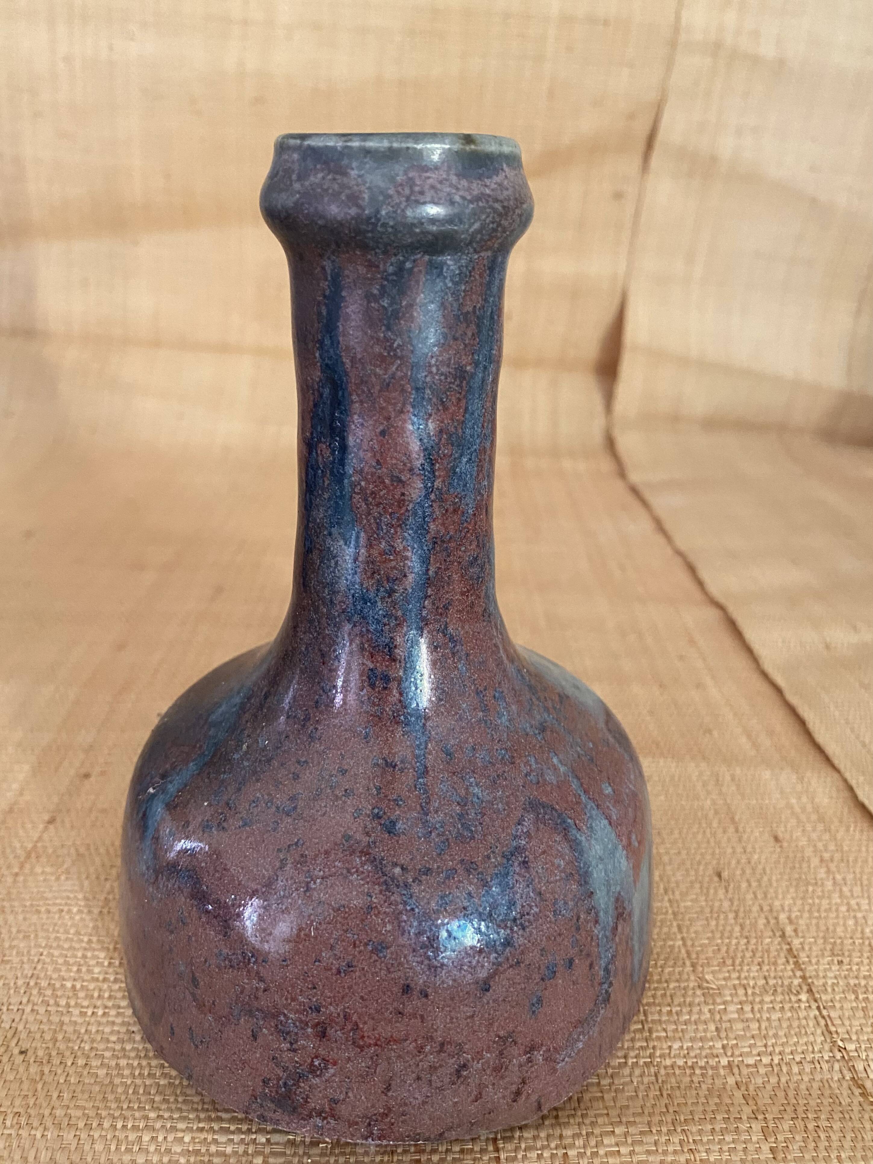 Vase A. Gaudebert stoneware from Puisaye