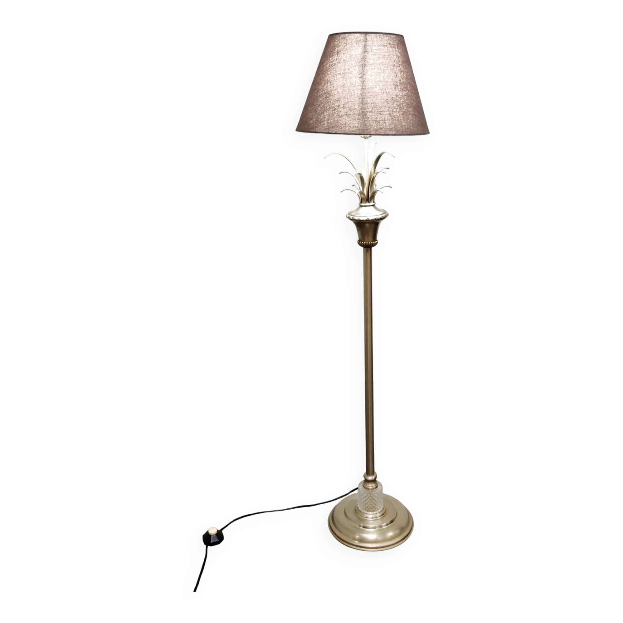 Lampe de sol vintage en forme de feuille d'ananas, années 1970