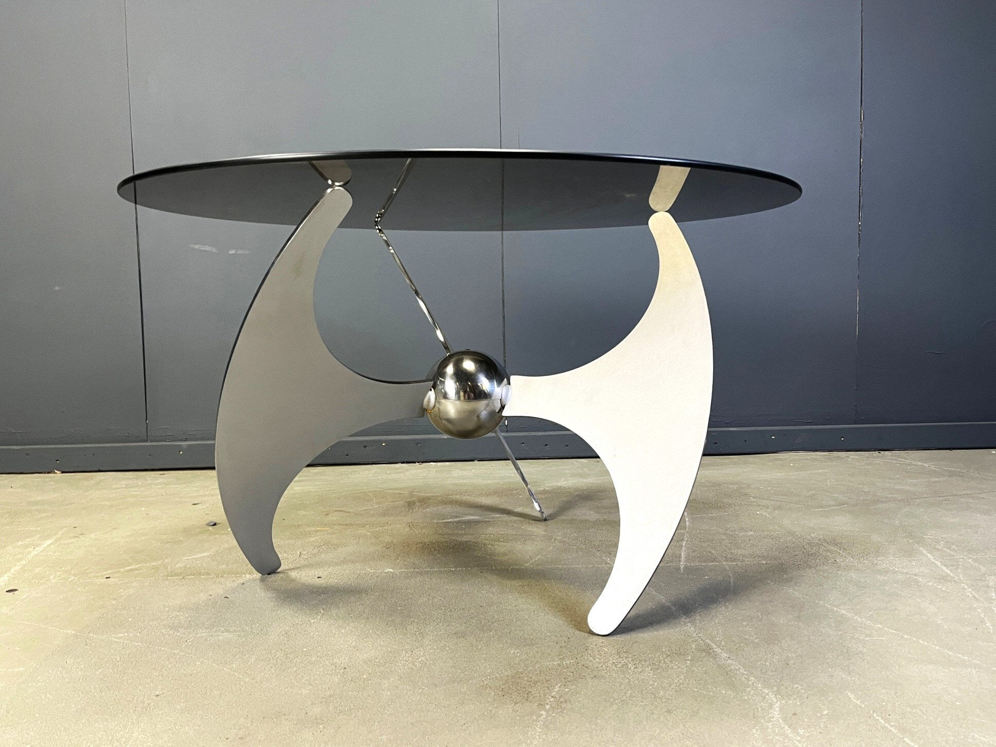 Luciano Campanini “Helix” adjustable dining or coffee table, 1970s