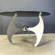 Luciano Campanini “Helix” adjustable dining or coffee table, 1970s