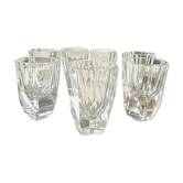 Set of 7 crystal liqueur/shooter glasses