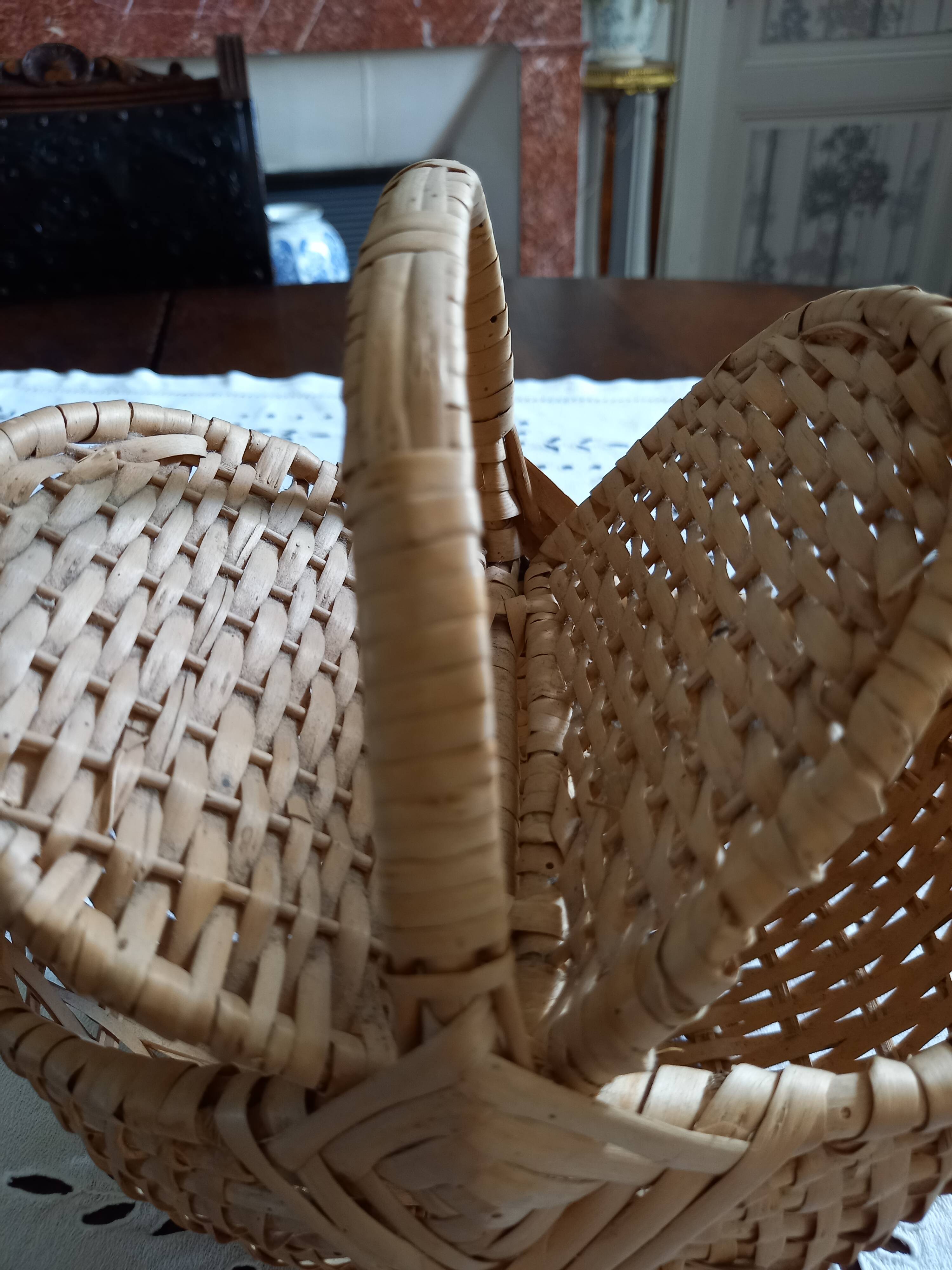 small wicker basket for child