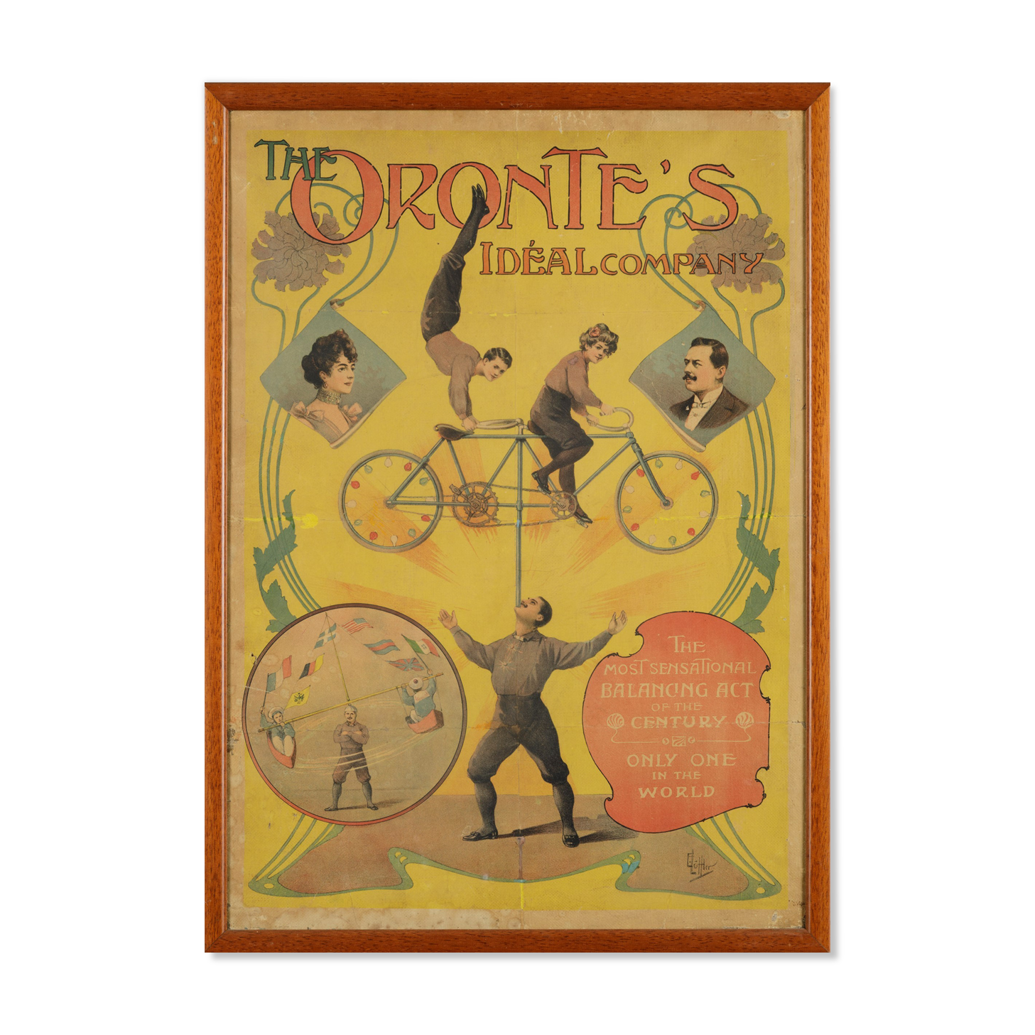 E. Löffler, "The Oronte's Ideal Company", Framed Original manifesto, c. 1900