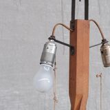 Turned Wooden Mid-Century French Floor Lamp