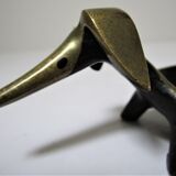 Zoomorphic bronze dachshund ashtray 50s