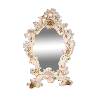 Grand miroir en céramique du XXe siècle
