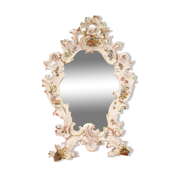 Grand miroir en céramique du XXe siècle