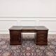 Classic English Desk with Black Leather