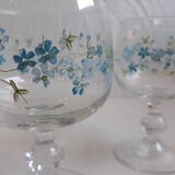 6 Verres myosotis