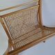 Vintage Mid-Century Wooden and Rattan Folding Magazine Rack, Czechoslovakia