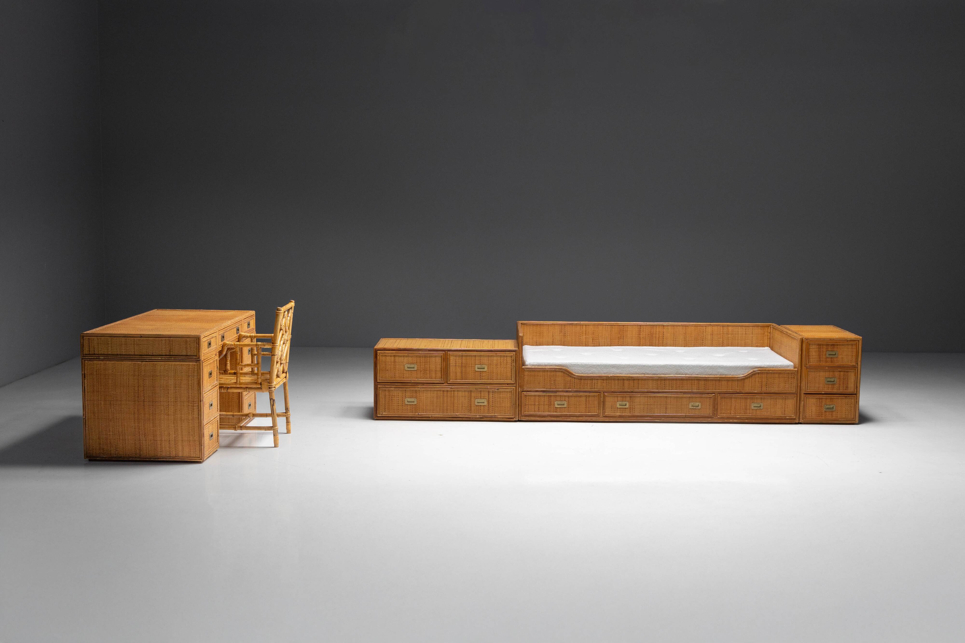 Bamboo Daybed by Vivai Del Sud, Italy, 1970s