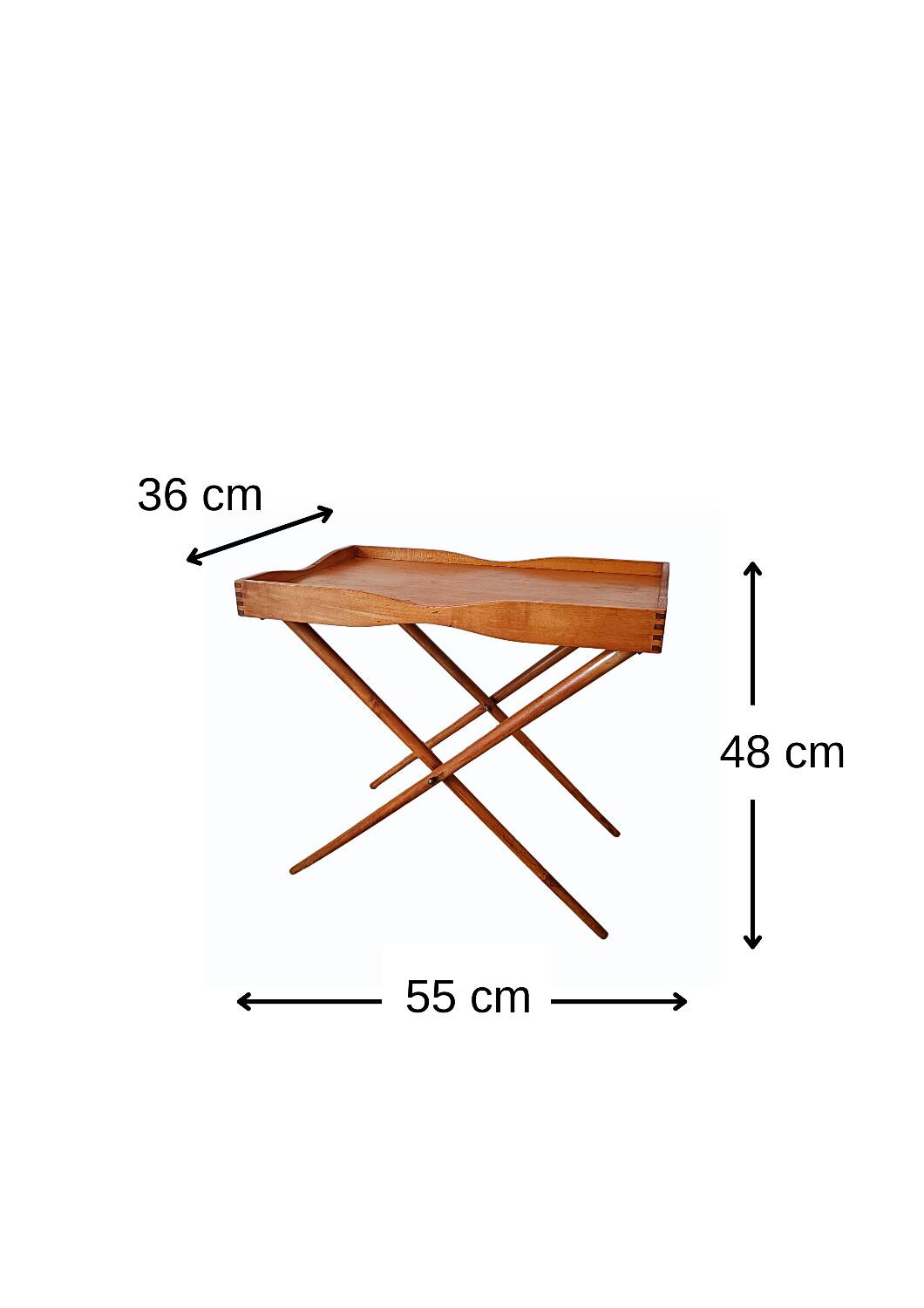Table à plateau pliante en bois moderne du milieu du siècle