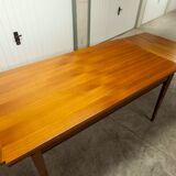 60's rectangular Scandinavian table with extension cords