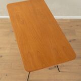 1950s Coffee Table with Raffia Shelf