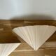Pair of vintage beige shell wall lamp, France 1970