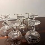 Baccarat and Meisenthal cut glasses 8p.