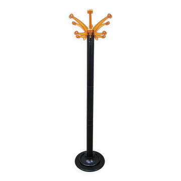 Vintage space age orange Italian style plastic coat rack