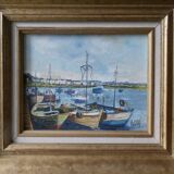 Oil painting on canvas signed Christian Delobel, Gulf of Morbihan