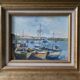 Oil painting on canvas signed Christian Delobel, Gulf of Morbihan