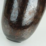 ruscha art VASE jug drip glaze shades of purple black brown 1970 80s