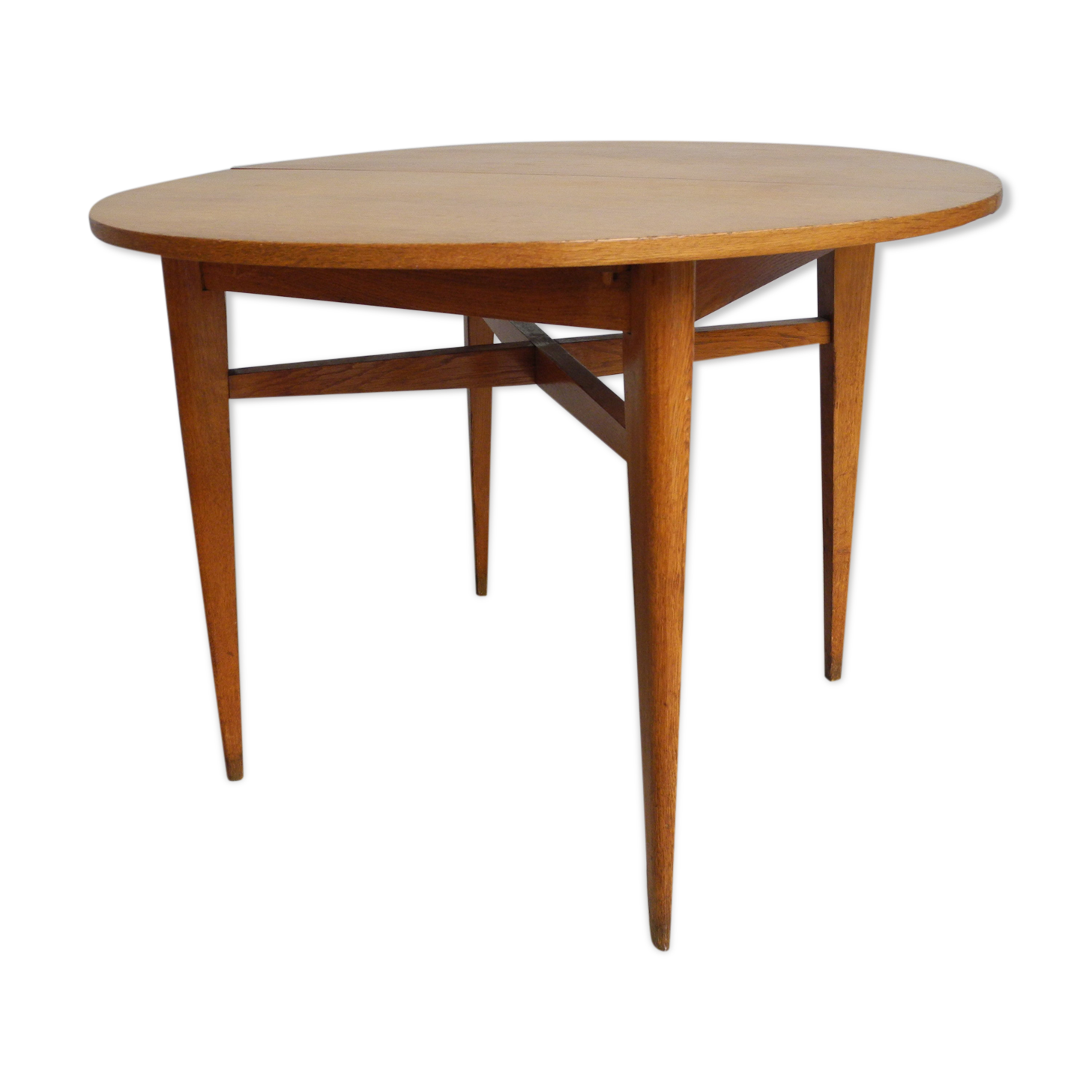 Vintage beech table with 1960 extension