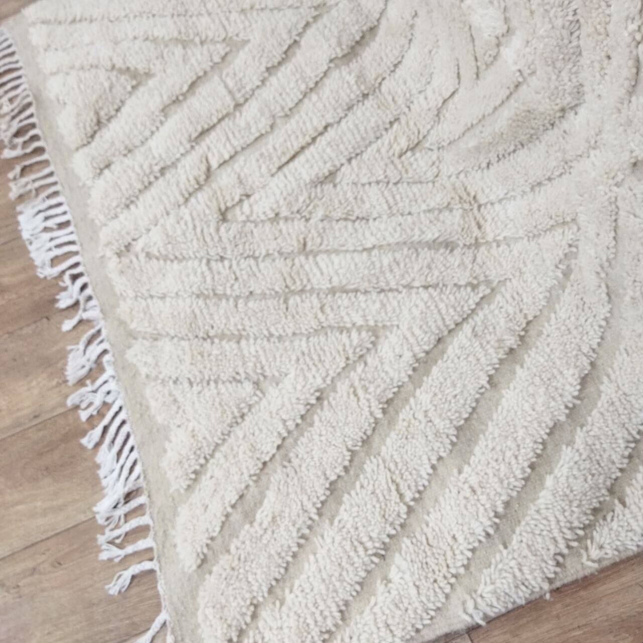 Handmade wool Berber rug 240x135 cm