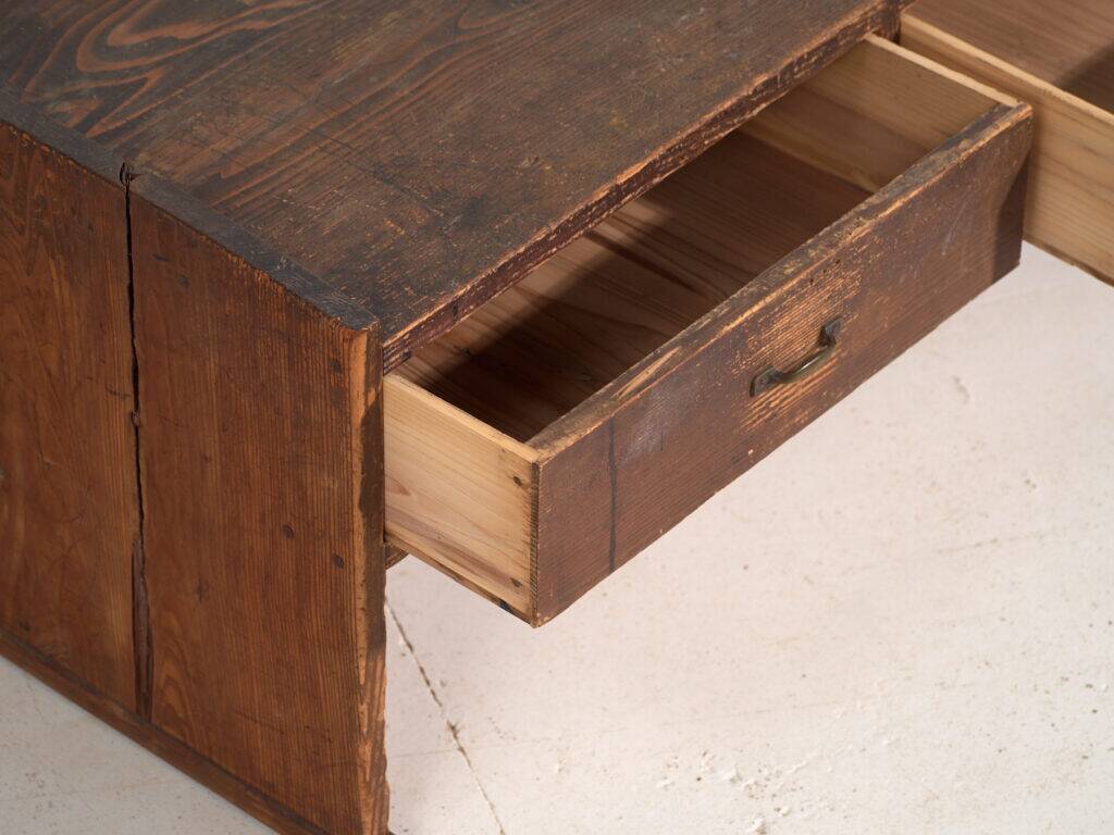 Japanese low table with cedar drawers – Showa period (c. 1926–1970)