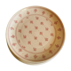 Plates to desserts, fine faience of Gien, flowers pink powder