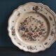 Vintage French round serving plate faience de Rouen, representing a horn of plenty