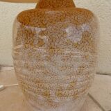 Large light yellow ceramic lamp stand with darker veins