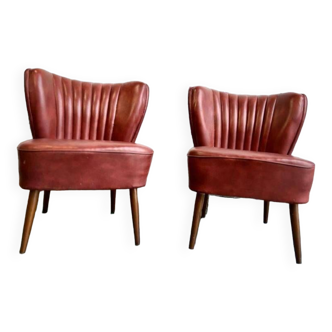 Set of 2 vintage chairs / single seats / seats