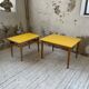 Duo de tables basses bois jaune