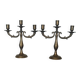 Pair of antique gilded brass candlesticks