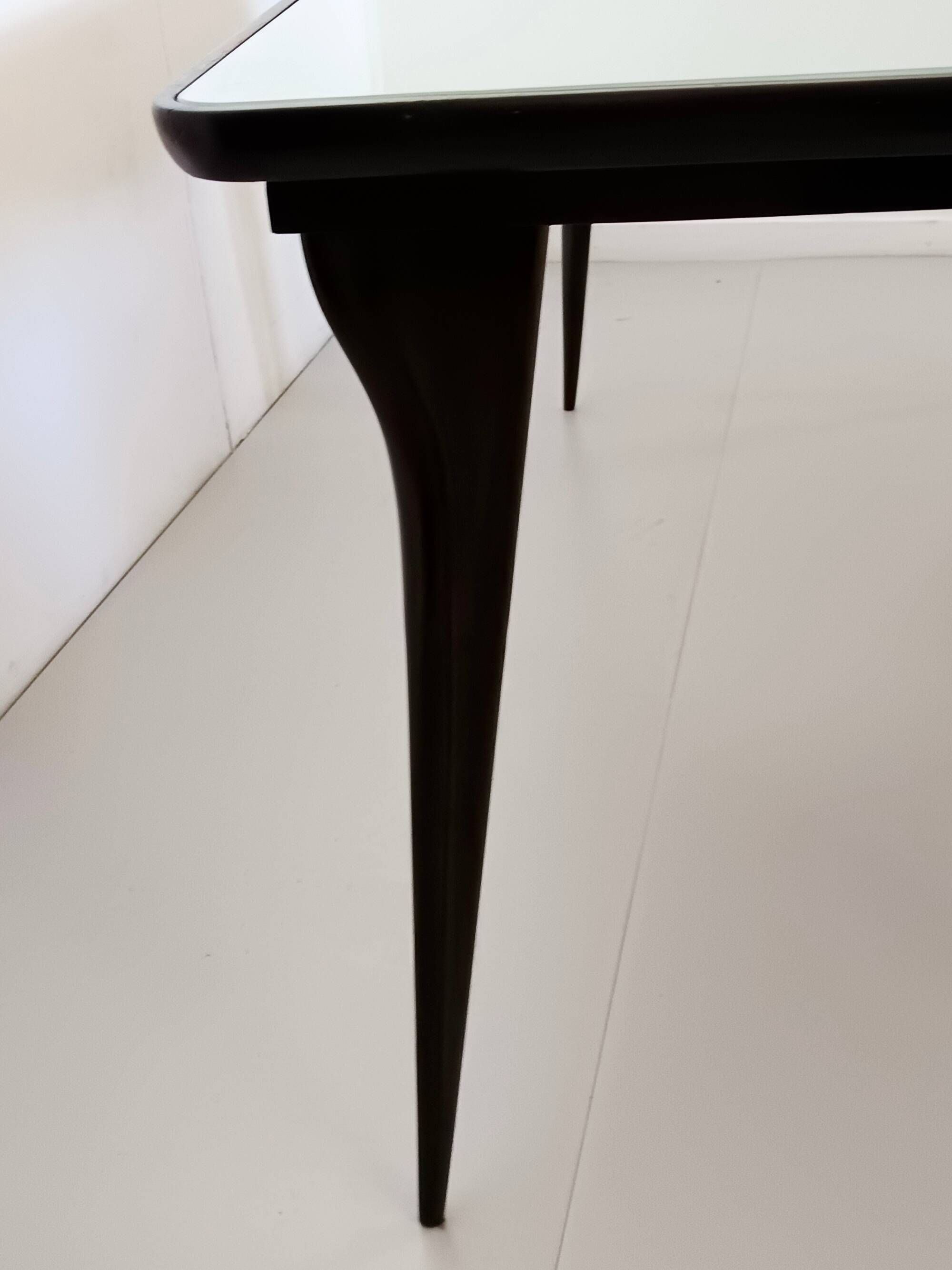 Dining Table with a Pale Green Glass Top