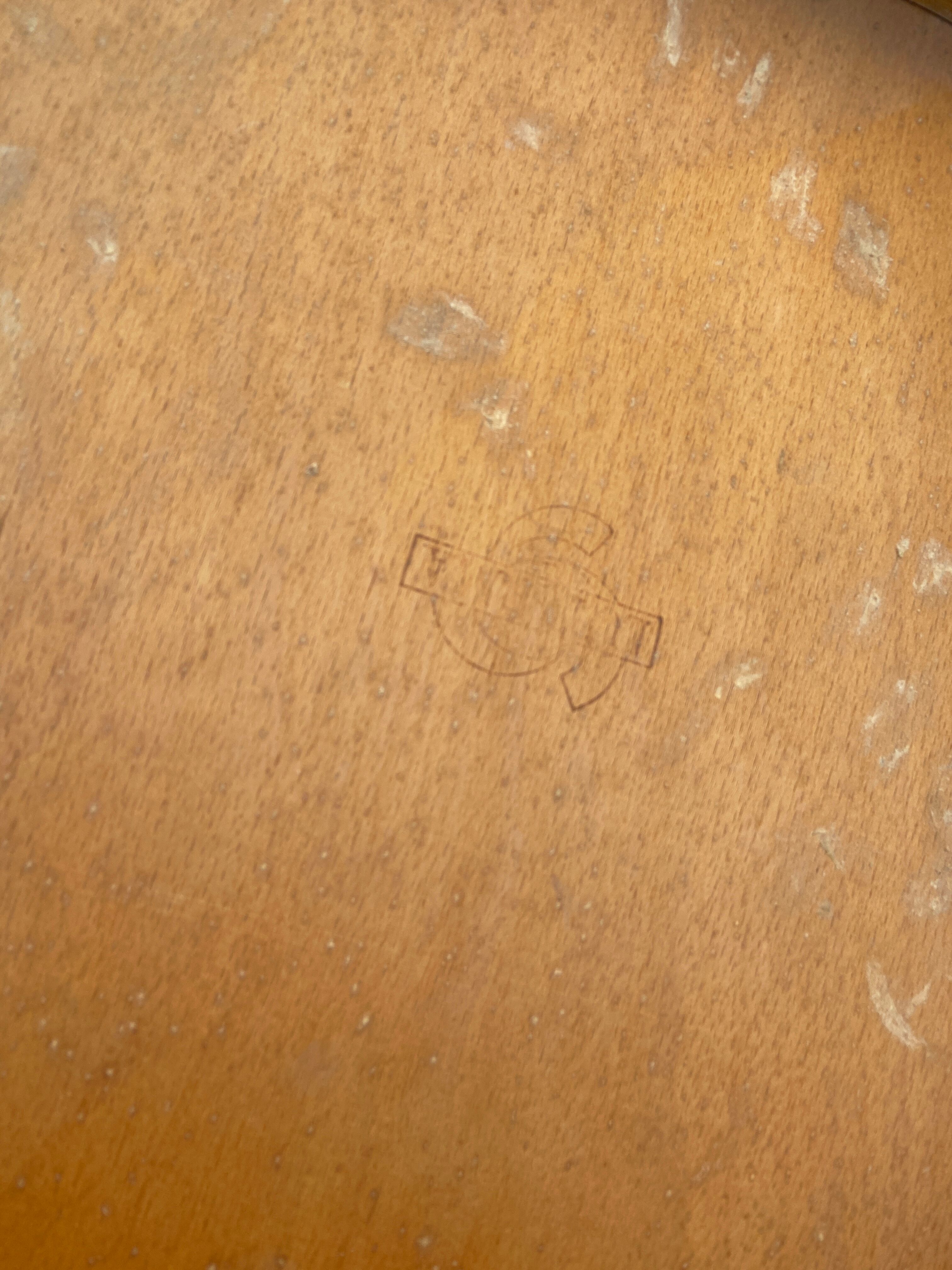 American office style armchair Viennese curved wood FISCHEL THONET 1950