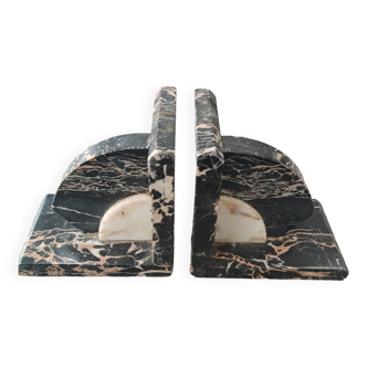 Pair of Art Deco marble bookends