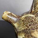 Ceramic pitcher signed Pegomas