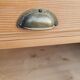 Raw pine sideboard with black patina top